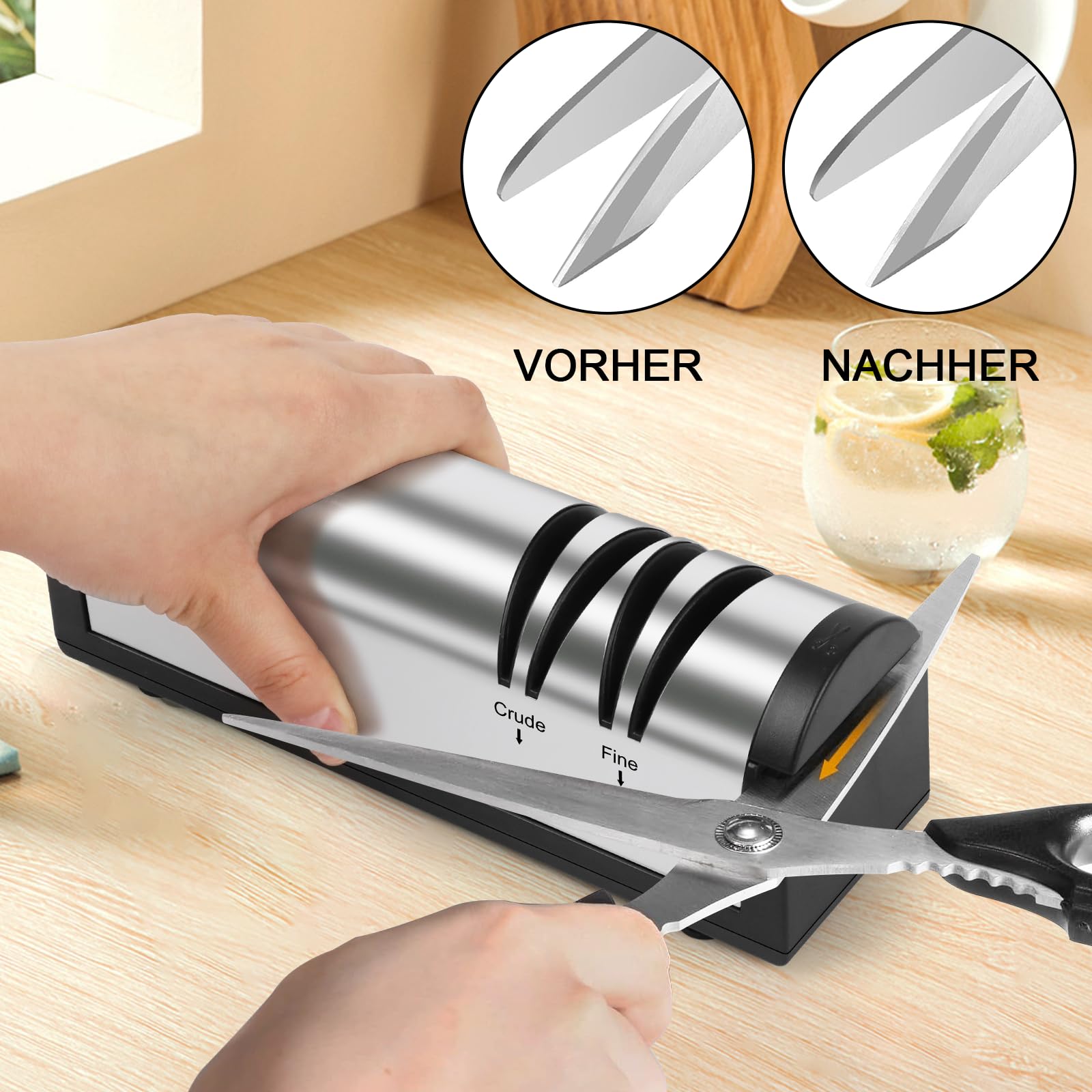 Messenslijper Electrisch Knife Sharpener SOARFLY Elektrische Messenslijper, Professionele Hoge-precisie Messenslijper, Snel En Efficiënt, Duurzame Multifunctionele Keukenmessenlijper Messenslijper Keramisch SOARFLY Messenslijper