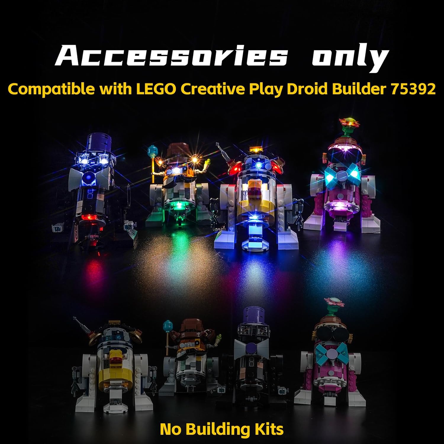 BrickBling LED Light Compatible with Lego Creative Play Droid Builder, Creative Light Compatible with Lego 75392-No Model
