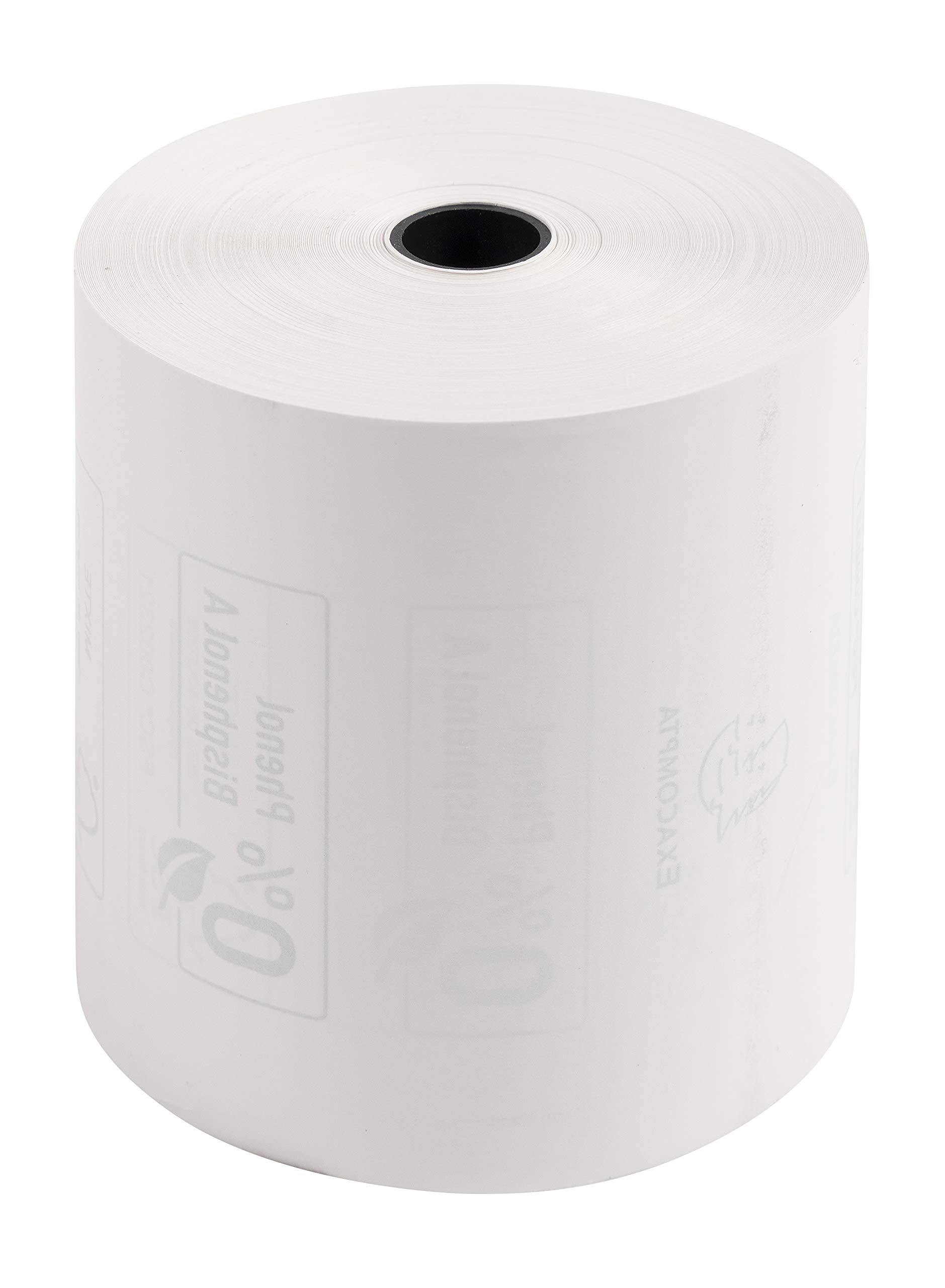 Exacompta - Réf. 43828E - Carton de 20 bobines pour tickets de caisse - largeur 80 mm x diamètre 70 mm - 1 pli thermique 48g/m² sans Phénol - Métrage (+ ou - 2m) : 72 m - Blanc