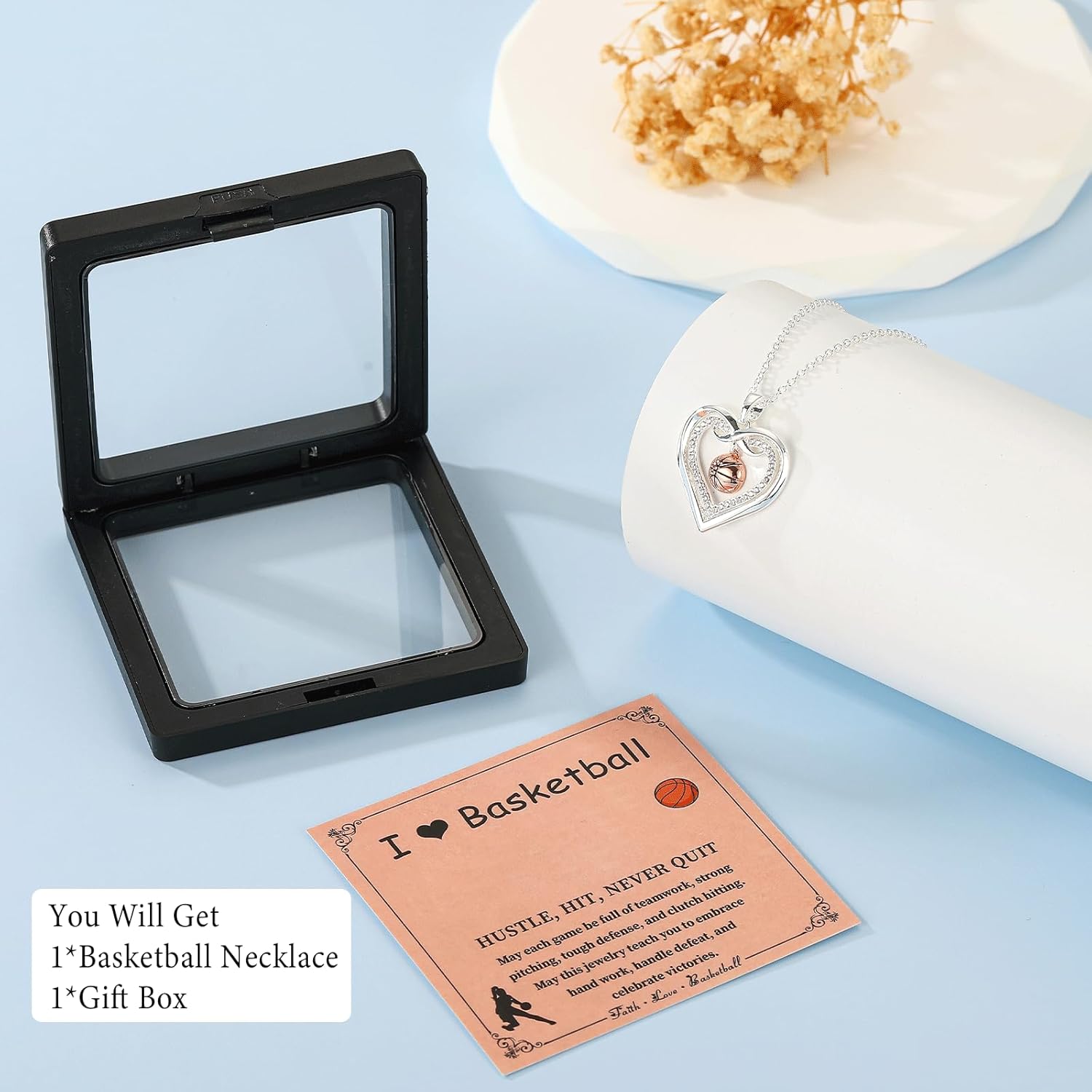 Easter Basket Stuffers - Softball/Volleyball/Baseball/Soccer/Football/Basketball/Golf/Pickleball/Tennis Infinity Heart Necklace for Girls Women Sport Jewelry Gifts for Daughter Sports Fans - Image 4