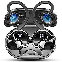 Cuffie Bluetooth 5.4 Sport, 2026 Auricolari Bluetooth con 6D Bass Stereo, 50 Ore Cuffie In Ear Cancellazione Rumore ENC e 4 HD Mics, HiFi Cuffiette LED Display, IP7 Impermeabile Cuffie Senza Fili