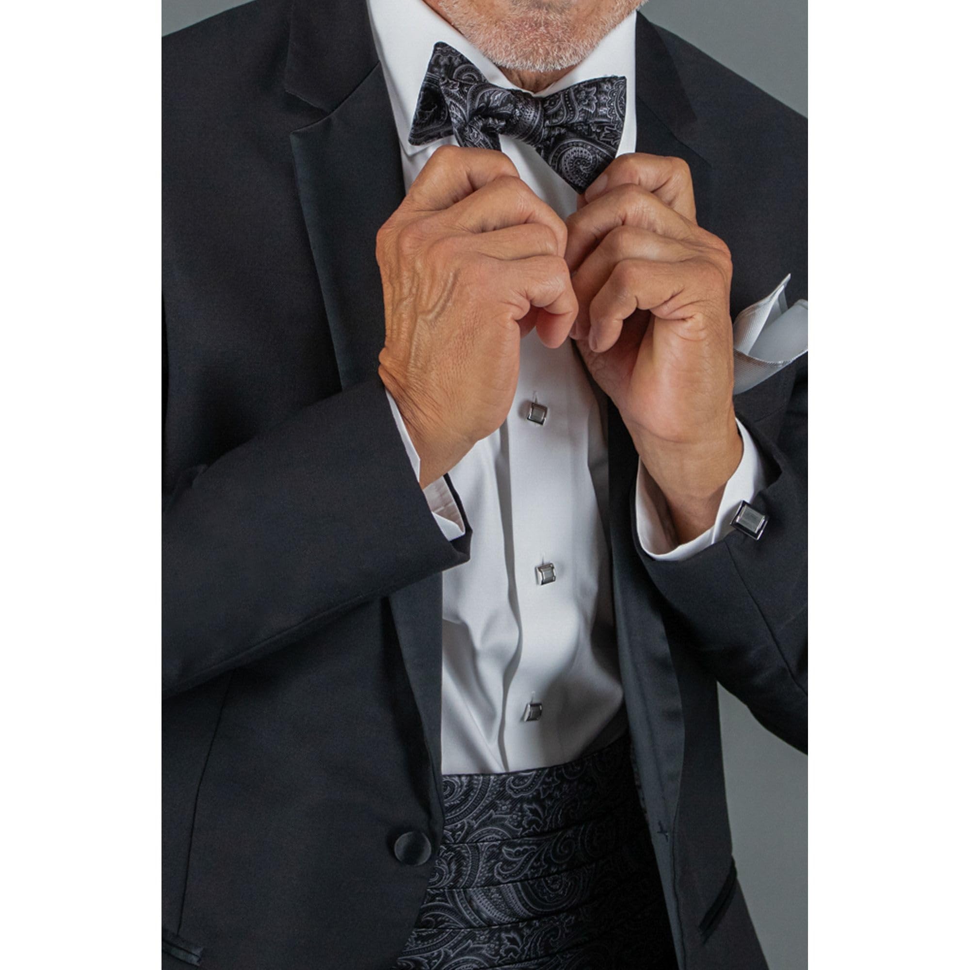 Trafalgar Papillon Sobee Paisley Seta Uomo, nero, taglia unica