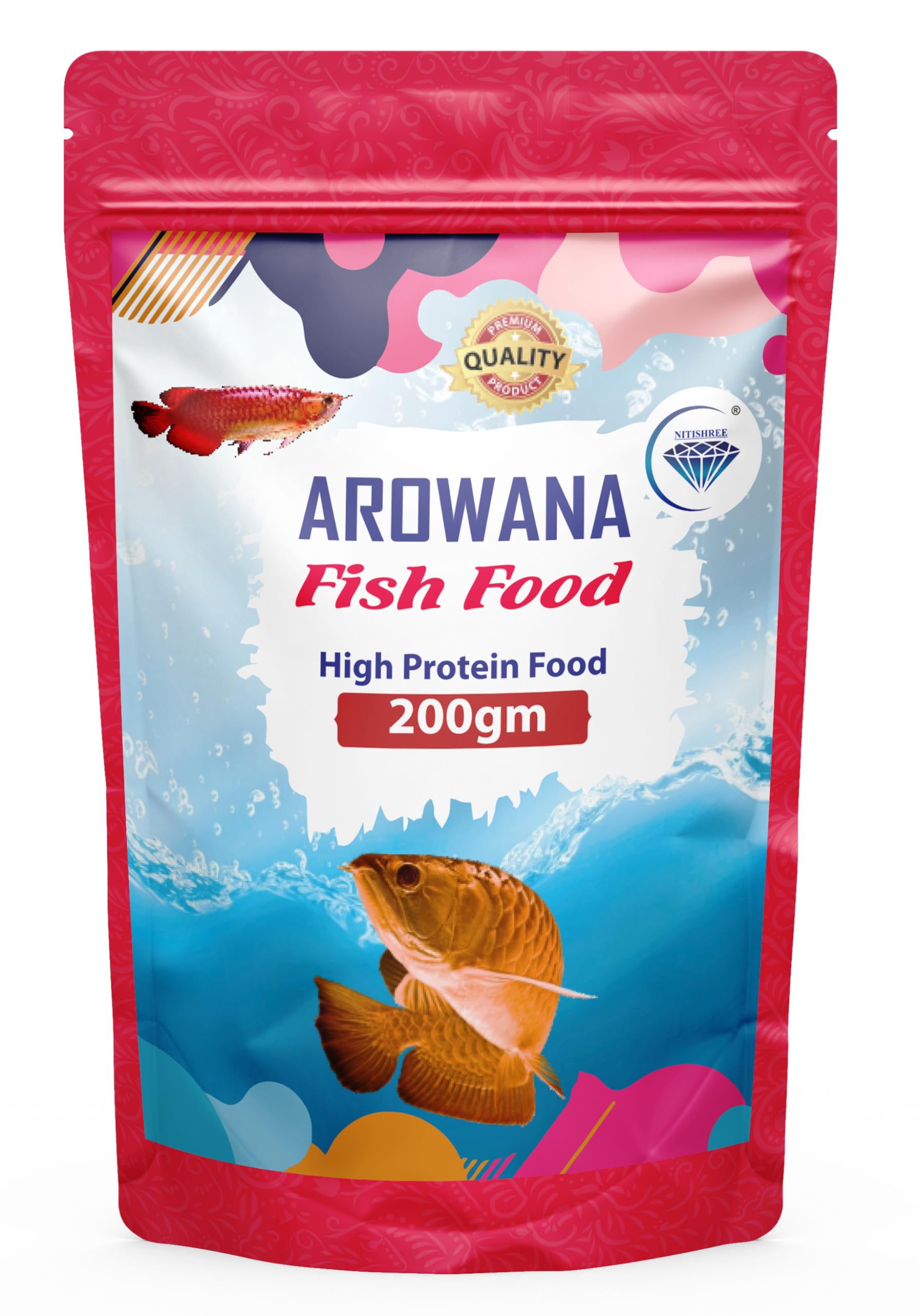 Arowana Fish Food Protein and Vitamins, Growth for Arowana Fishs, for Color Enhancement (4 MM Pellet Size) – 200 gm (B0D1HDPTM9) Amazon Price History, Amazon Price Tracker