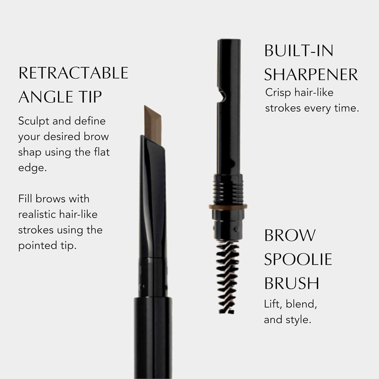 Xtreme Lashes Arch Defining Brow Pencil, Light Brown, Waterproof, Smudge-Proof, Long-Lasting Makeup, Vegan, Angled Tip Eyebrow Pencil with Spoolie Brush