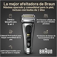 Vista 3 de Braun Maquinilla de afeitar eléctrica Series 9 PRO+ para hombres, 5 elementos de afeitado Pro y cabezal ProComfort para preparación de afeitado