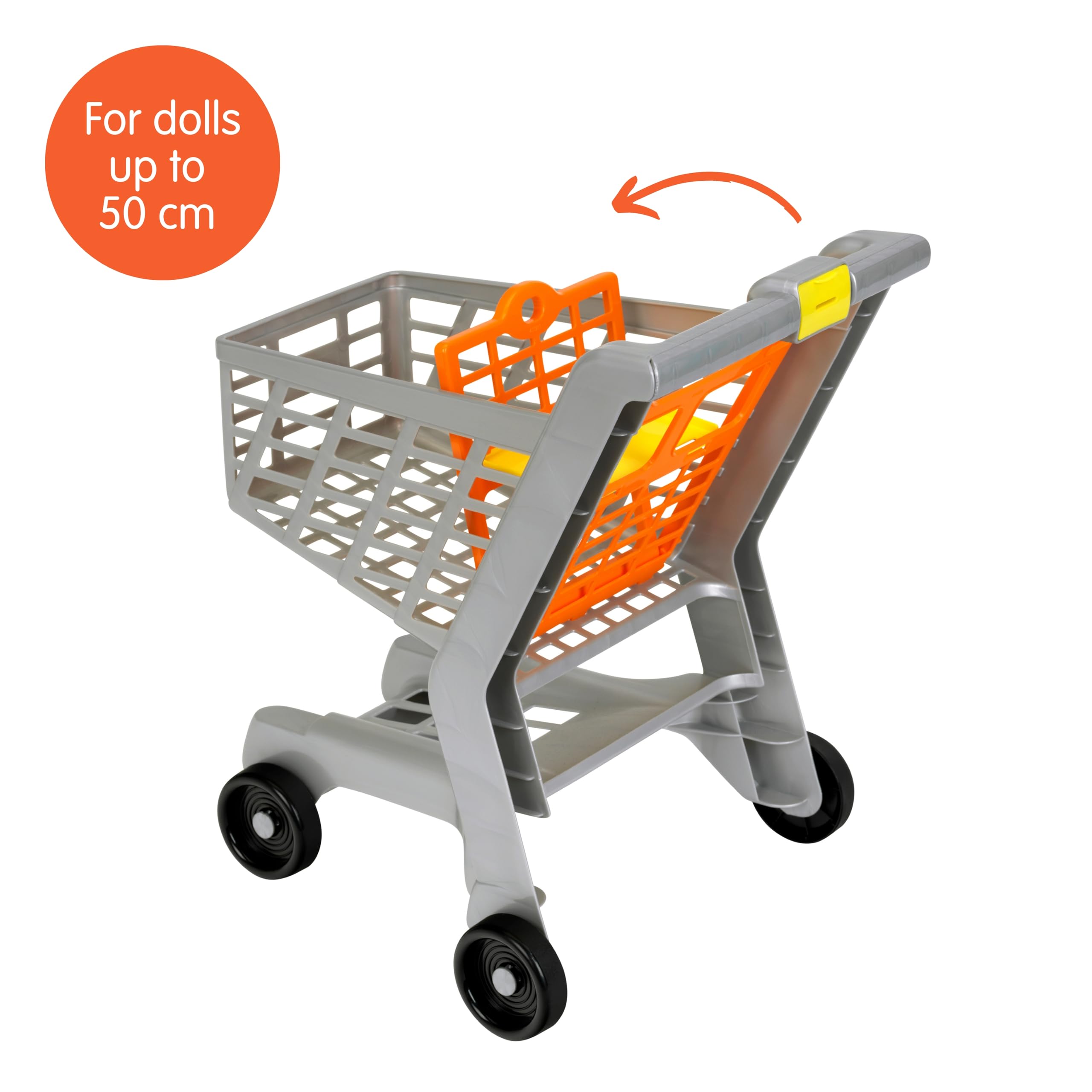 Theo Klein 9690 Chariot de supermarché I avec siège Rabattable pour poupée I Plastique de qualité supérieure I Jouet pour Enfants à partir de 2 Ans