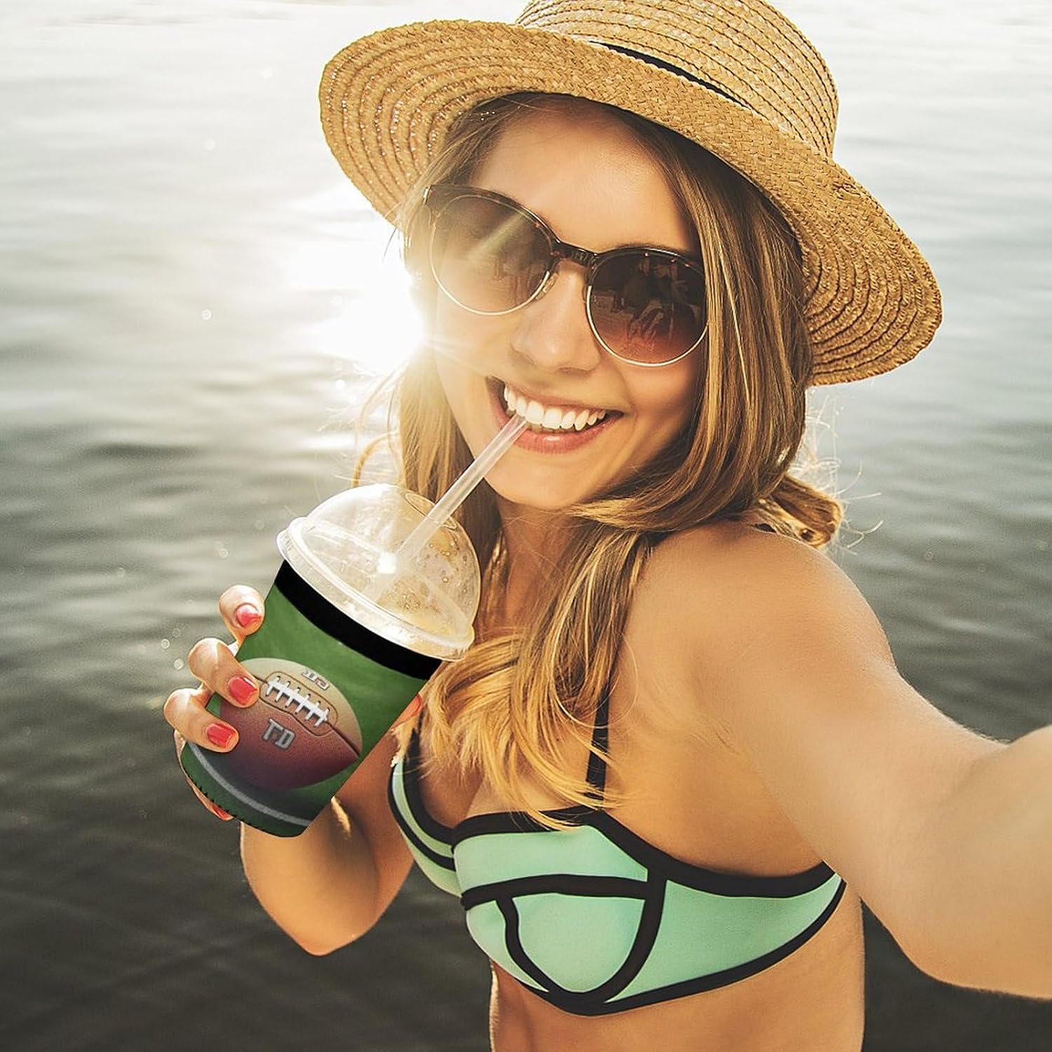 3 Pack Neoprene Cup Sleeves, Stretchy Reusable Drink Cup Cover Universal