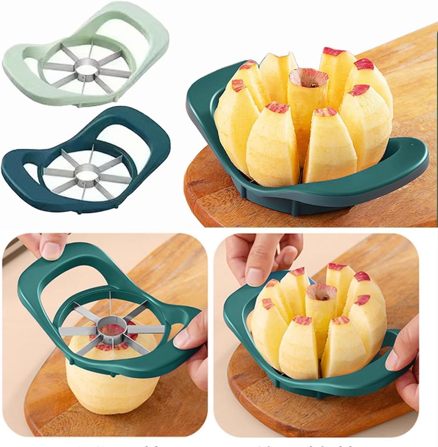 Pelador de Manzanas, pelador de Patatas y Verduras con rebanador y Cuchilla de Repuesto, pelado rápido 5 s, Juego de pelador de Frutas con manivela con Base de Ventosa para Cocina, Uso Diario