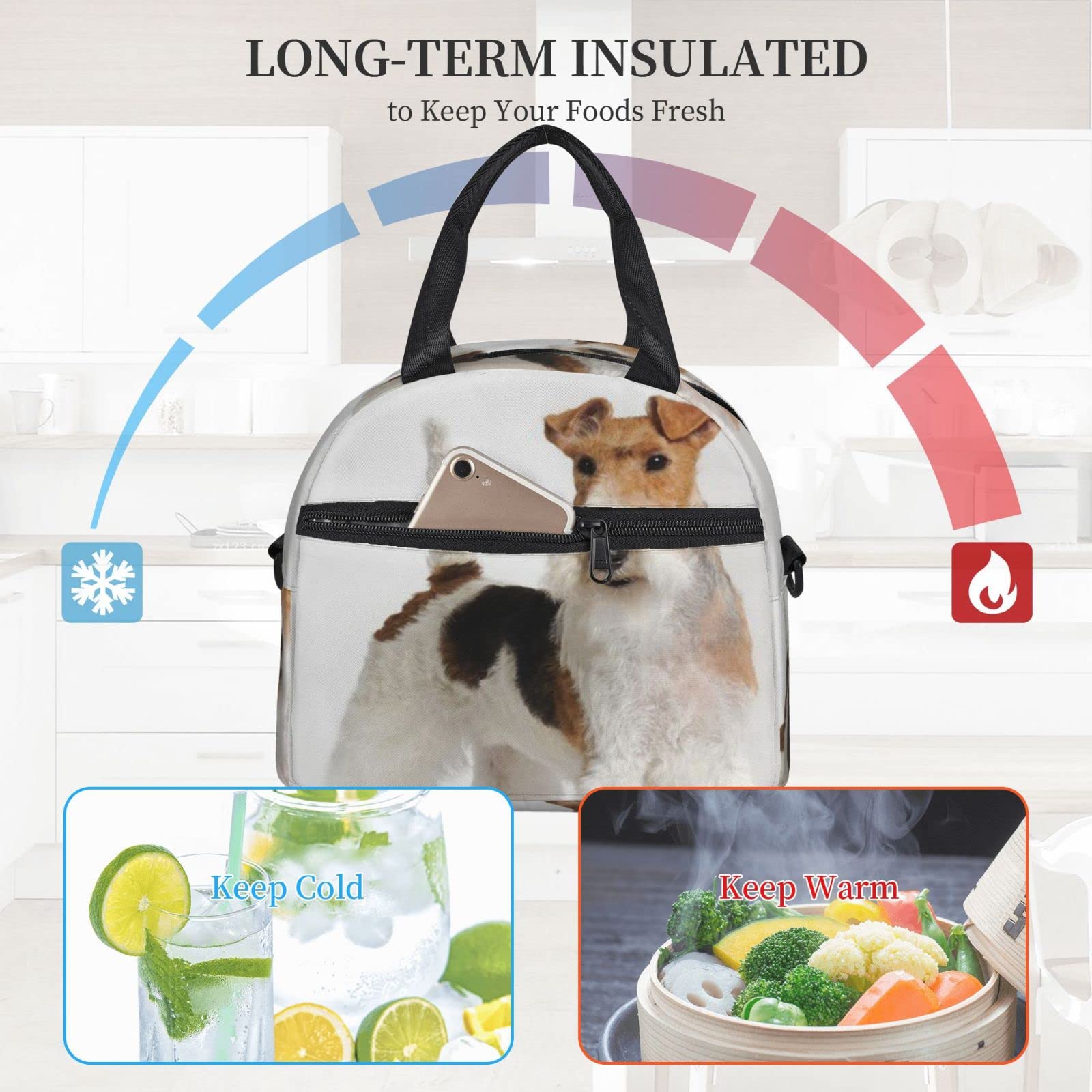 ES Pets 68575-130 Fox Terrier Borsa tote in tela resistente