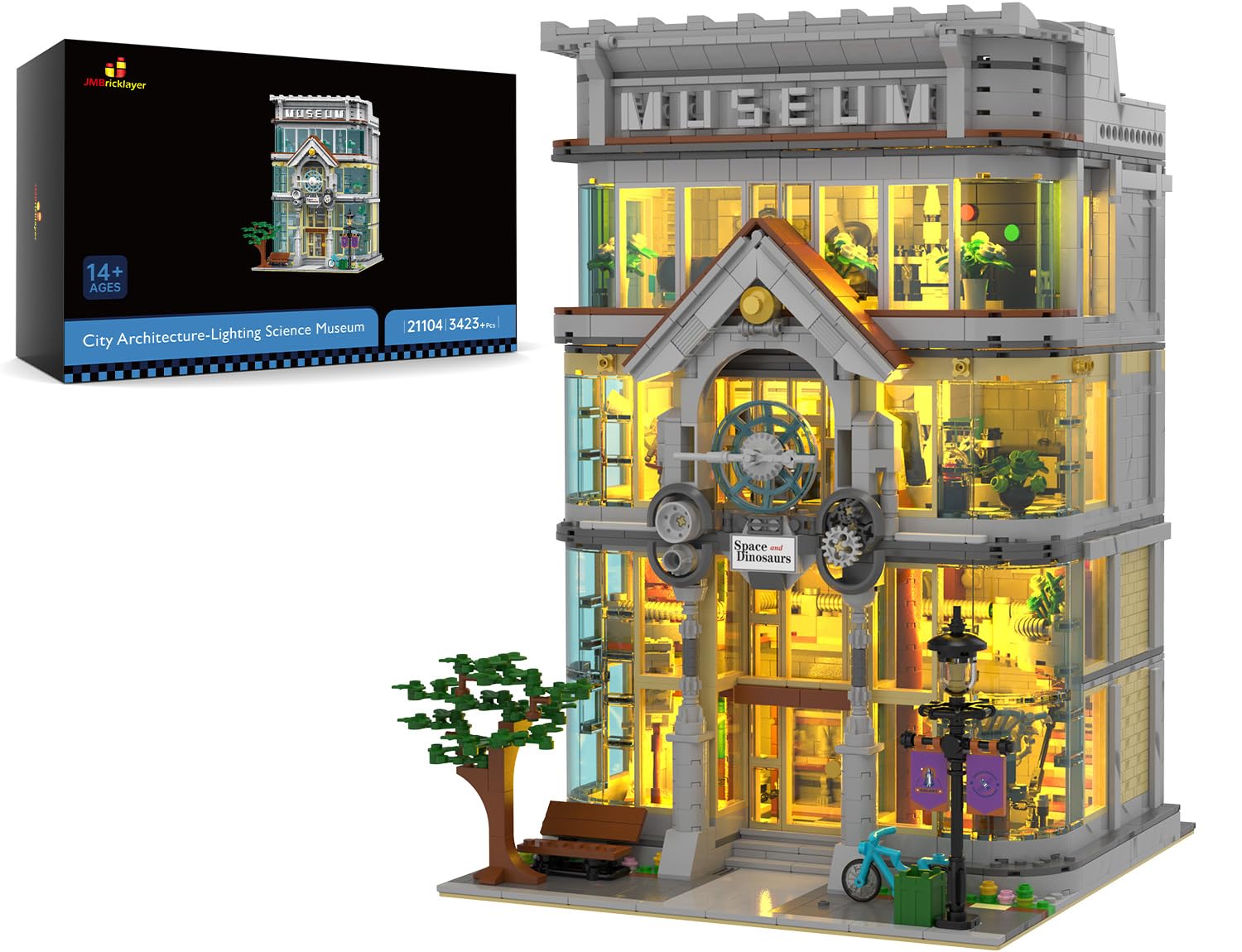 JMBricklayer Building Blocks for Adults Science Museum, House Model Display and Collection Office Room Decor, City Technology Construction Sets Ideas Gifts, Educational Toys for Adult 21104