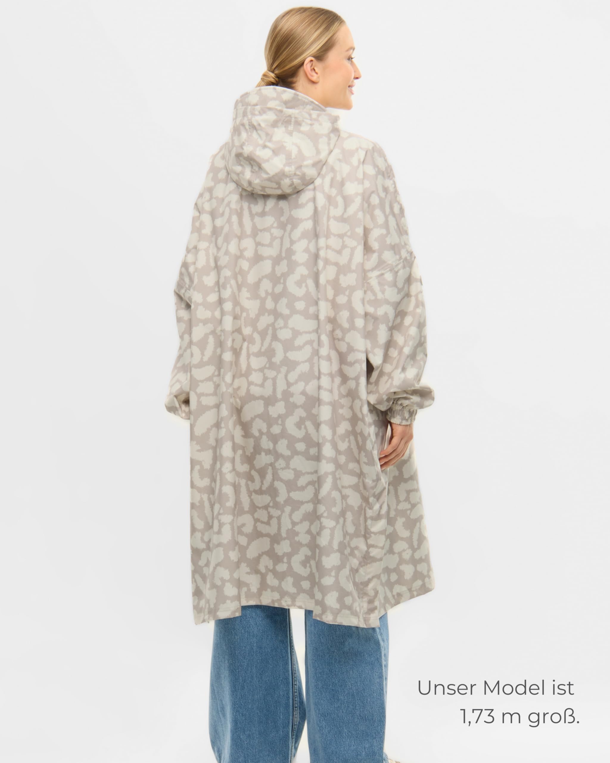 LARKSON Regenponcho Damen Herren Lykke Regenmantel Regencape Wassersäule 10000 mm Wasserdicht Verschweißten Nähten