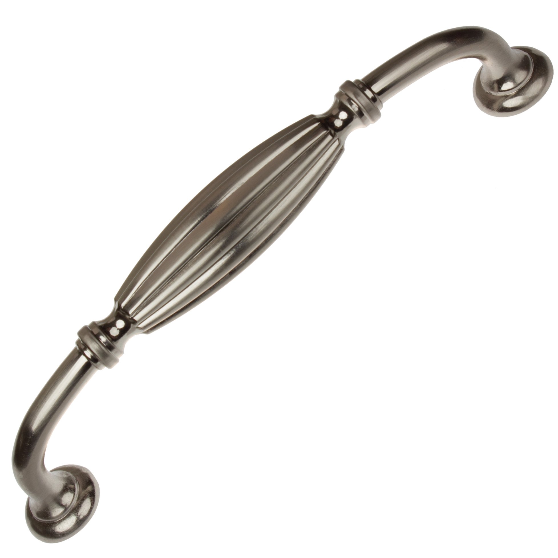 GlideRite HardwareGlideRite Hardware 4046-SN-10 Classic Fluted Cabinet Hardware Pull, Large, Satin Nickel