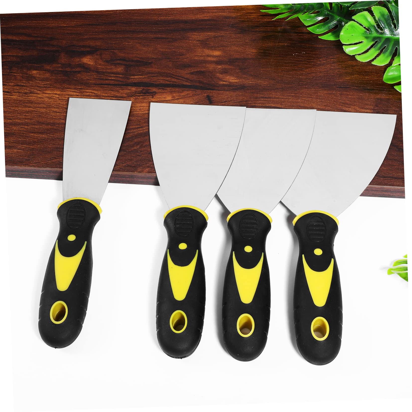 Kit Spatole Stucco in Acciaio Inox Argentato, 8 Pezzi | Impugnatura Comoda, per Scraping Paint, Set Palette Spatola e Scraper Tools