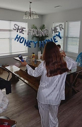 Miniatura 6 de JeVenis Globos de letrero de miel con texto en inglés "She Found Her Honey Honey Sign", decoraciones para despedida de soltera, decoraciones retro