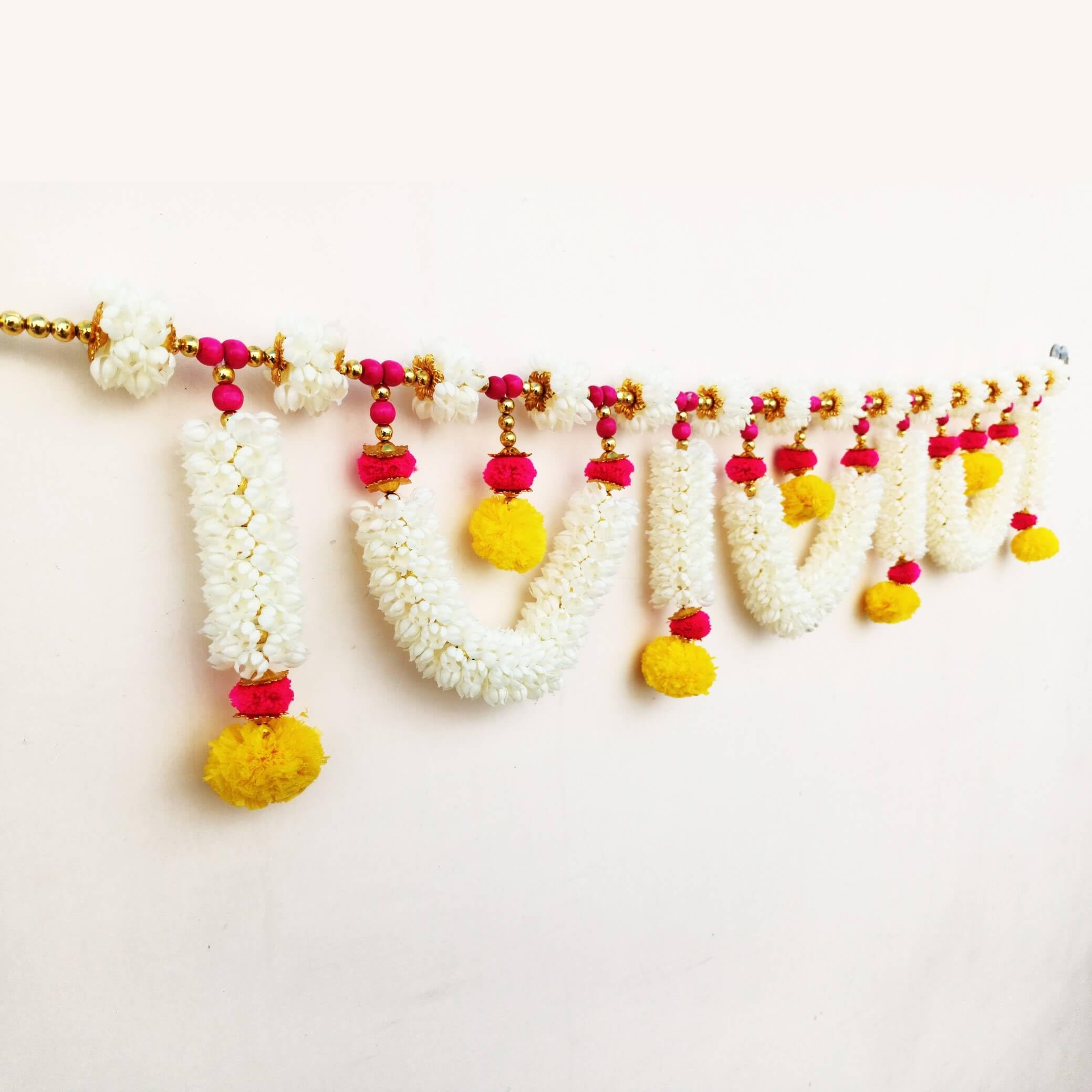 CREYENTES® Artificial Jasmin Flower Toran,Toran for Door, Wall Hanging Bandarwal Door Decor, for Main Entrance, Diwali Toran Decoration for Festival, Temple, Pooja Room. (Wooden Moti Mogra) (B0CTCV5XBZ) Amazon Price History, Amazon Price Tracker