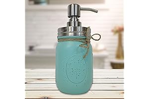 Renewed Decor Rustic Painted Mason Jar Soap Lotion Pump Dispenser - Bathroom...