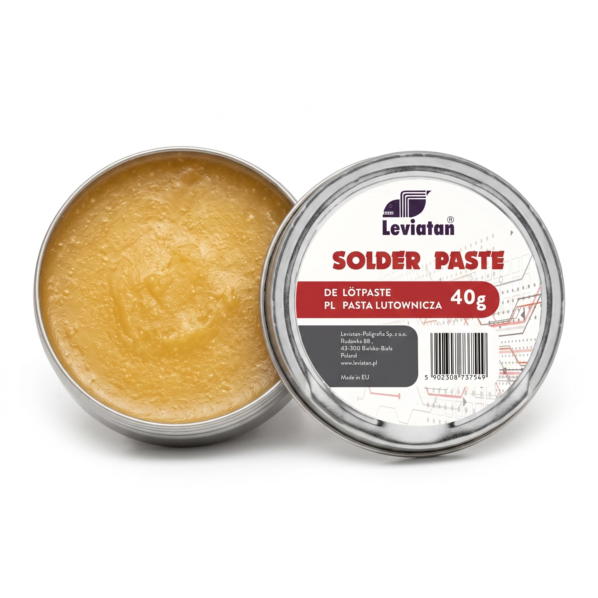 D.RECT - Solder Paste | Solder Paste SMD | Solder Grease Can as Flux for Soft Soldering for Soldering Surface - Mountable Components, 40 g silver