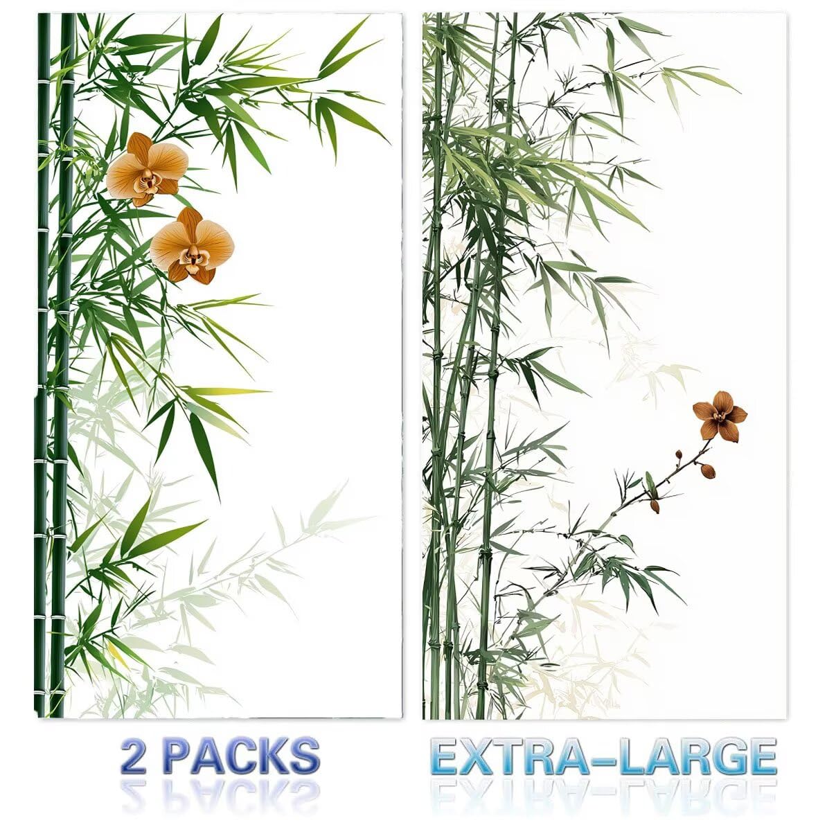 Strandtuch XXL 2er Set 100 x 200 cm, Groß Schnelltrocknendes Mikrofaser Handtuch, Sandfrei Badetuch, Summer Must Haves, für Damen Herren Reise Urlaub Schwimmen Sauna, mit Tasche (Bambus) B-834