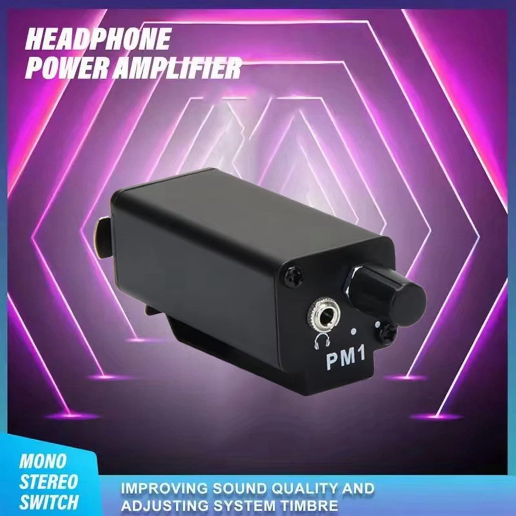 6X Mini Amplificatore per Cuffie XLR Professionale in-Ear Stereo Personale PM1 Amplificatore per Cuffie HiFi Portatile