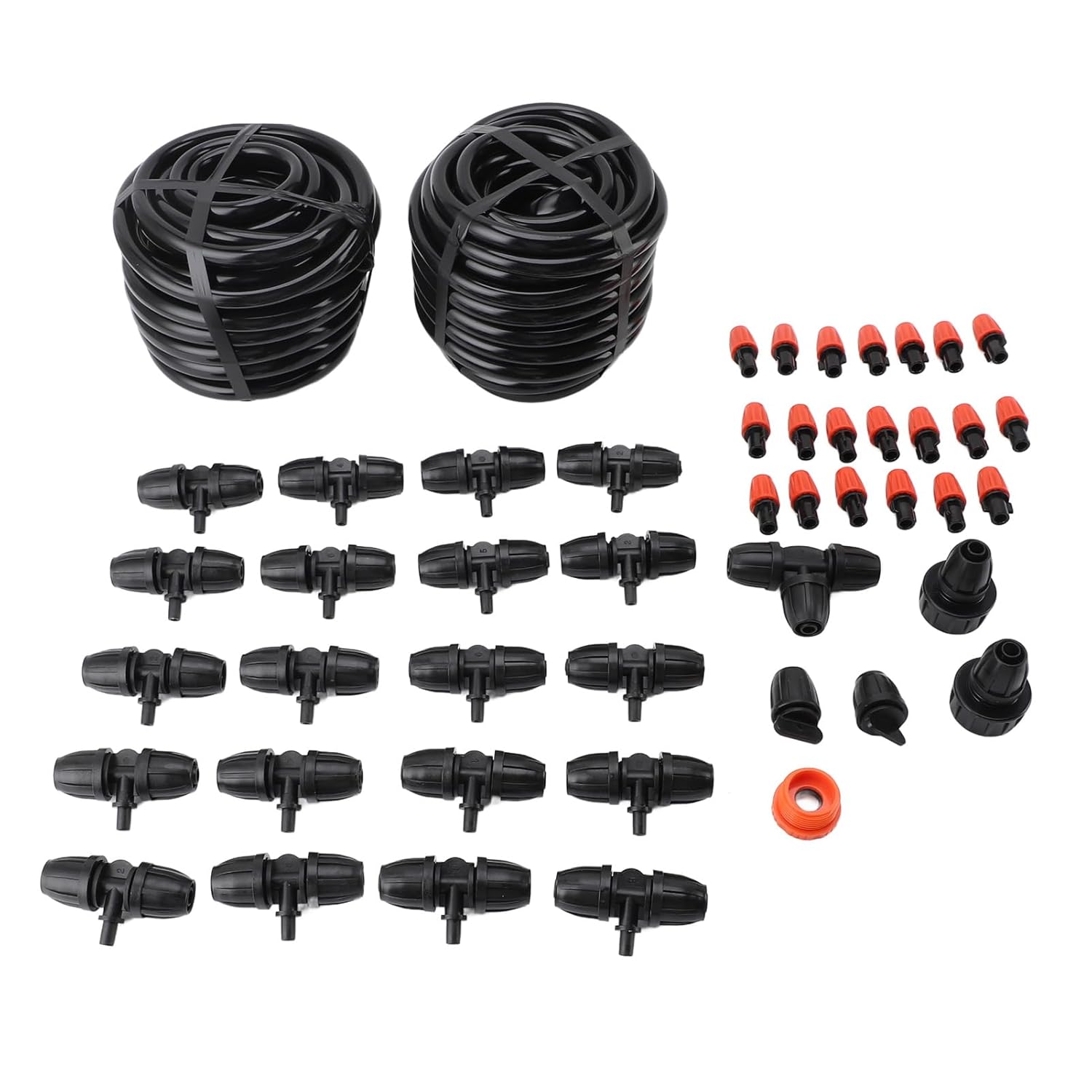 Drip Irrigation System 65.6FT Tubing with Quick Connectors - Automatic Garden Watering Kit for Greenhouse, Flower Bed, Lawn Irrigation