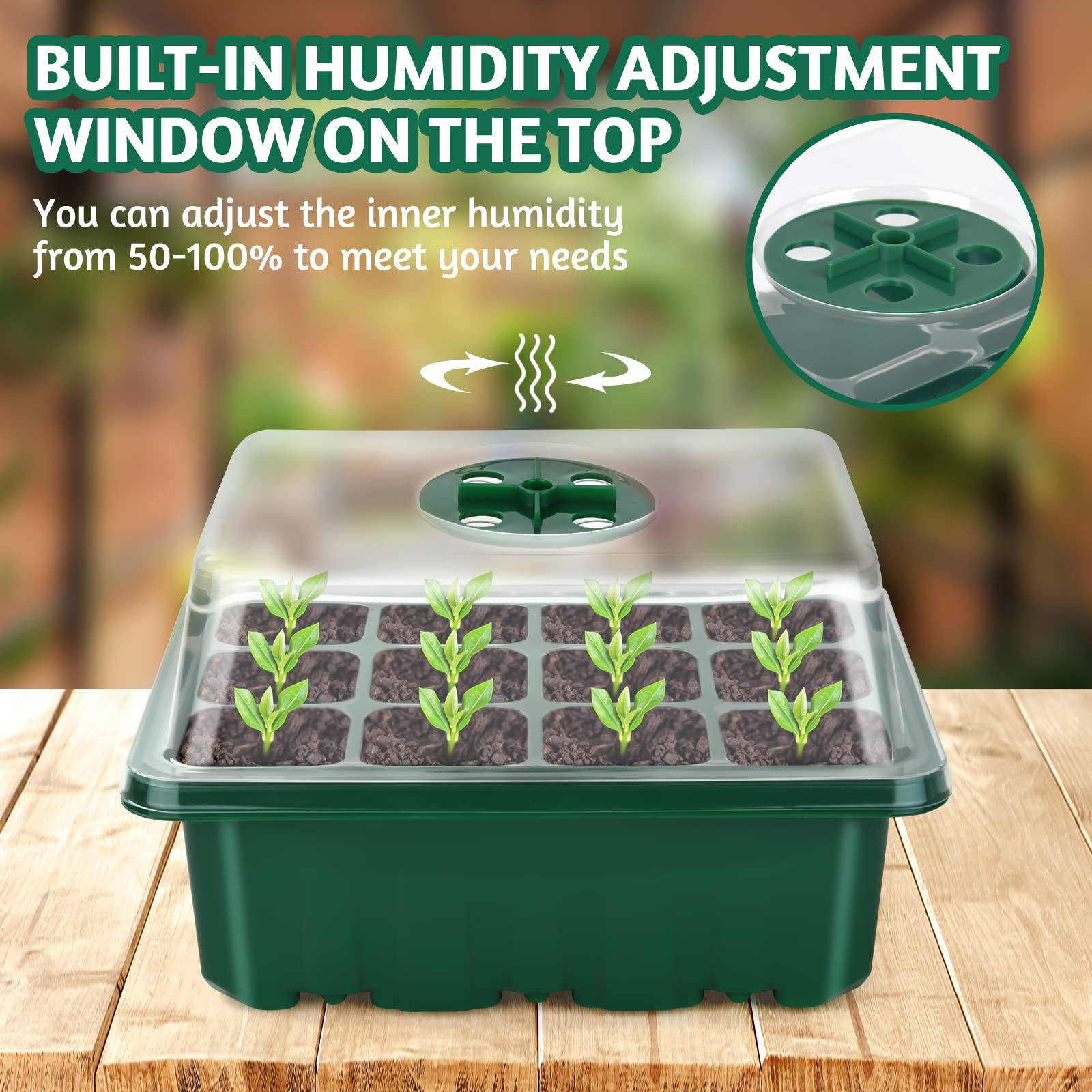 Kit Germinazione Semi Con Luci LED - 8 Vassoi 96 Celle, Timer E Luminosità Regolabile - Foto 9