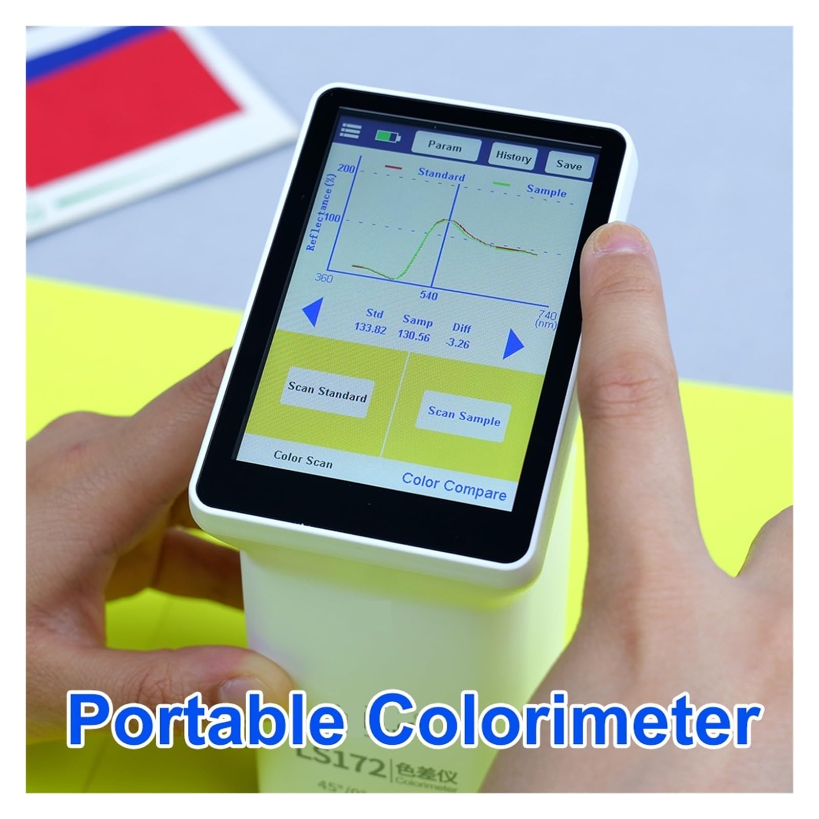 Colorimetro LCD portatile LS172 Analizzatore di colori calibro 45/0