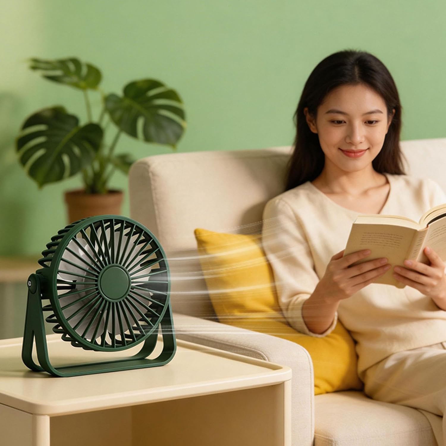 USB Desktop Fan Portable 360 Degree Adjustable Small Fan for Dormitory Computer Gadget Home Desk Desktop