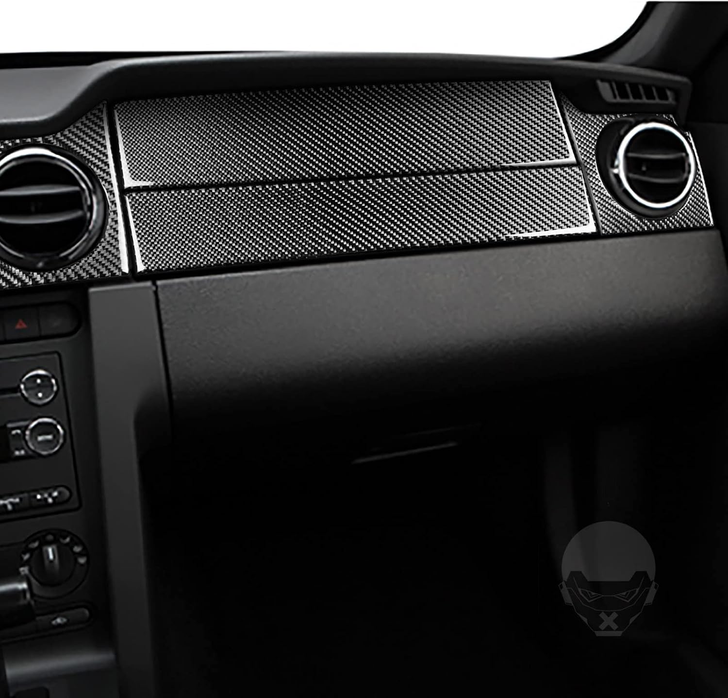 for Mustang 05-09 Black Real Soft Carbon Fiber Full car Interior Set of 16 Pieces Stickers Decorative Cover car Interior Accessories