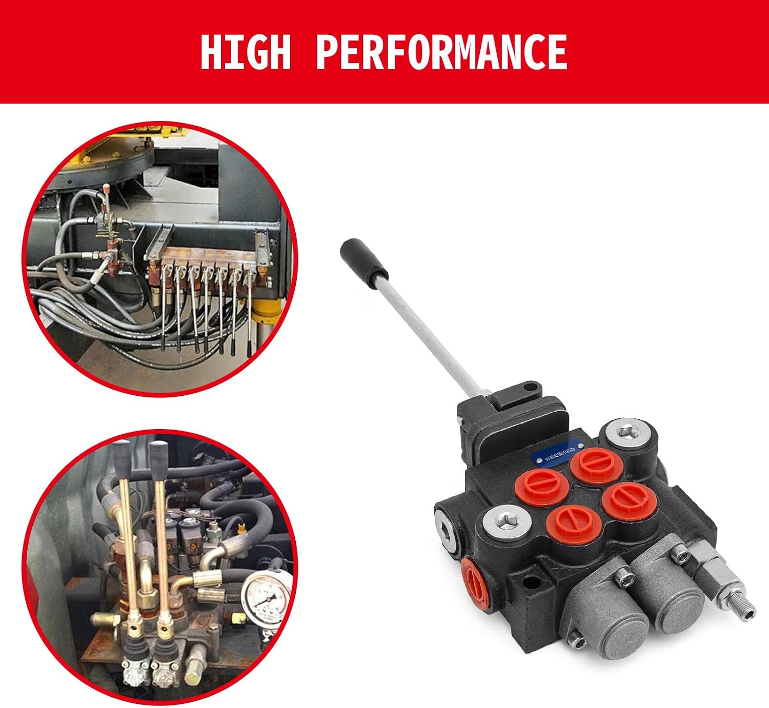 Happybuy 2 Spool Hydraulic Joystick Control Valve 11GPM Hydraulic Directional Valve Double Acting for Tractors Loaders Tanks | Durable Steel Construction | Compact Design
