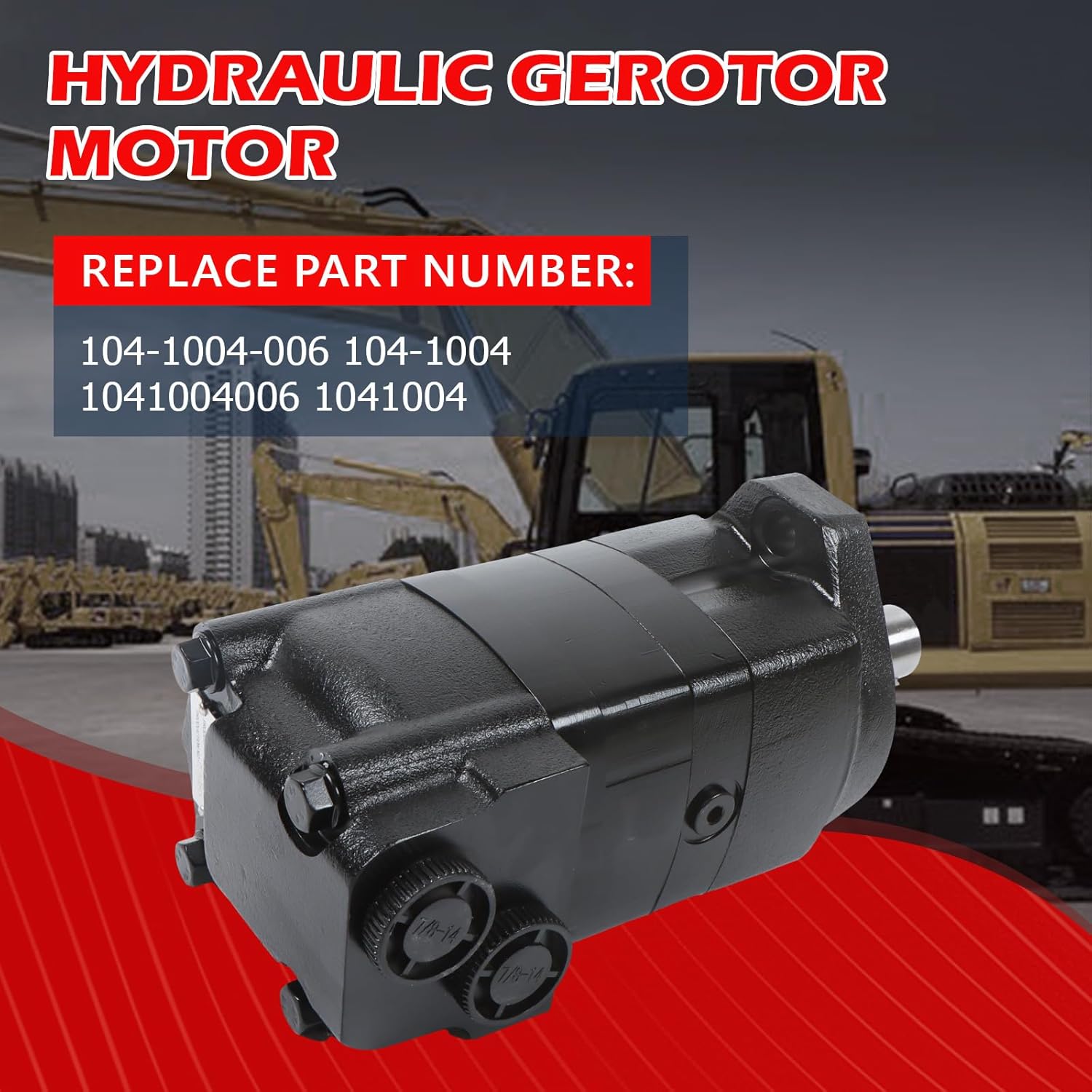 1pcs 104-1004-006 104-1004 Hydraulic Motor for Eaton Char-Lynn 2000 Series 9.59 Cubic inches/RPM Displacement.