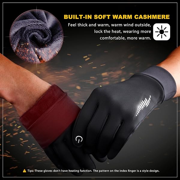 SIMARI Winter Gloves for Women Men - Cold Weather Thermal Touch Screen Ski Snow Glove Liners, Non-Slip Palm & Warm Fleece Lined, for Running Cycling Driving Hiking Walking Sports Outdoor Texting Work - 5