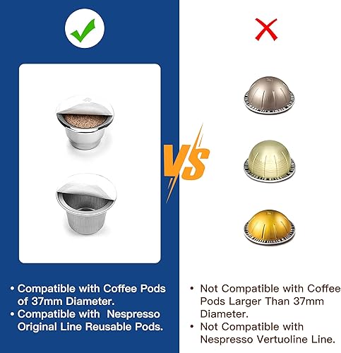 Miniatura 6 de Tapas de papel de aluminio para cápsulas reutilizables, 200 tapas autoadhesivas para cápsulas de café espresso recargables de 1.496 pulgadas de