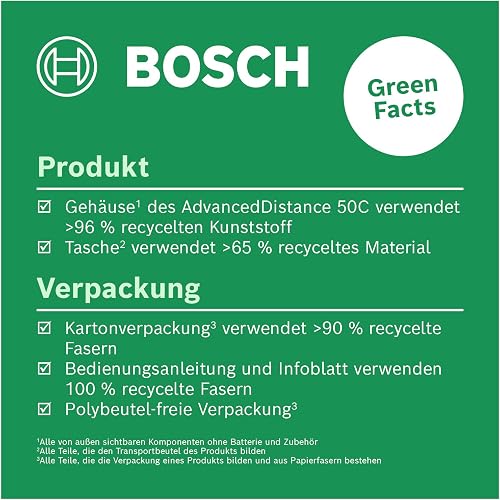 Bosch AdvancedDistance 50C digital laser measure (measure distance precisely up to 50m, touch display, measuring functions with integrated assistance, in E-Commerce cardboard box) - 3