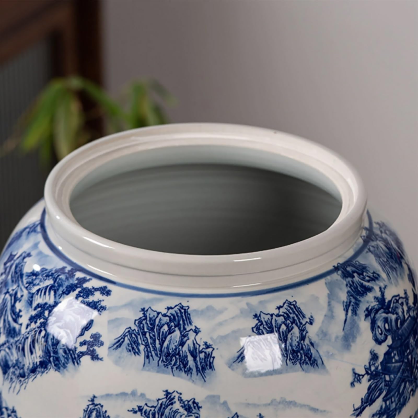 Vaso in Ceramica per Riso Contenitore di Conservazione in Ceramica per Riso e Cereali Dispenser di Riso Ermetico Grande Contenitore per Conservazione di Riso, Dispenser Alimentare di Grande Capacità