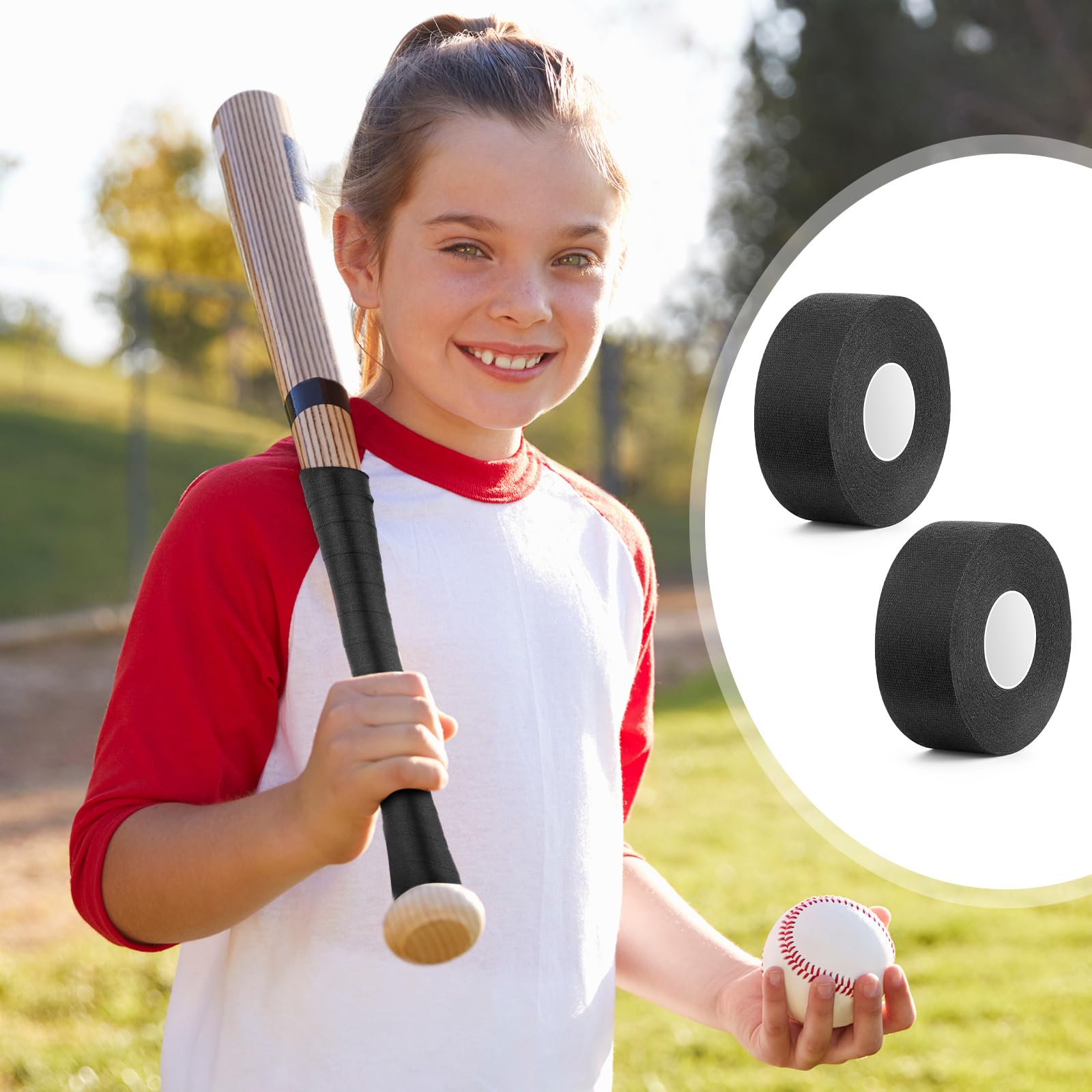 Kasmole Grip Tape Antidérapant – 1 M, PU, Pour Baseball, Canne à Pêche, Badminton, Anti-sueur, Prédécoupé