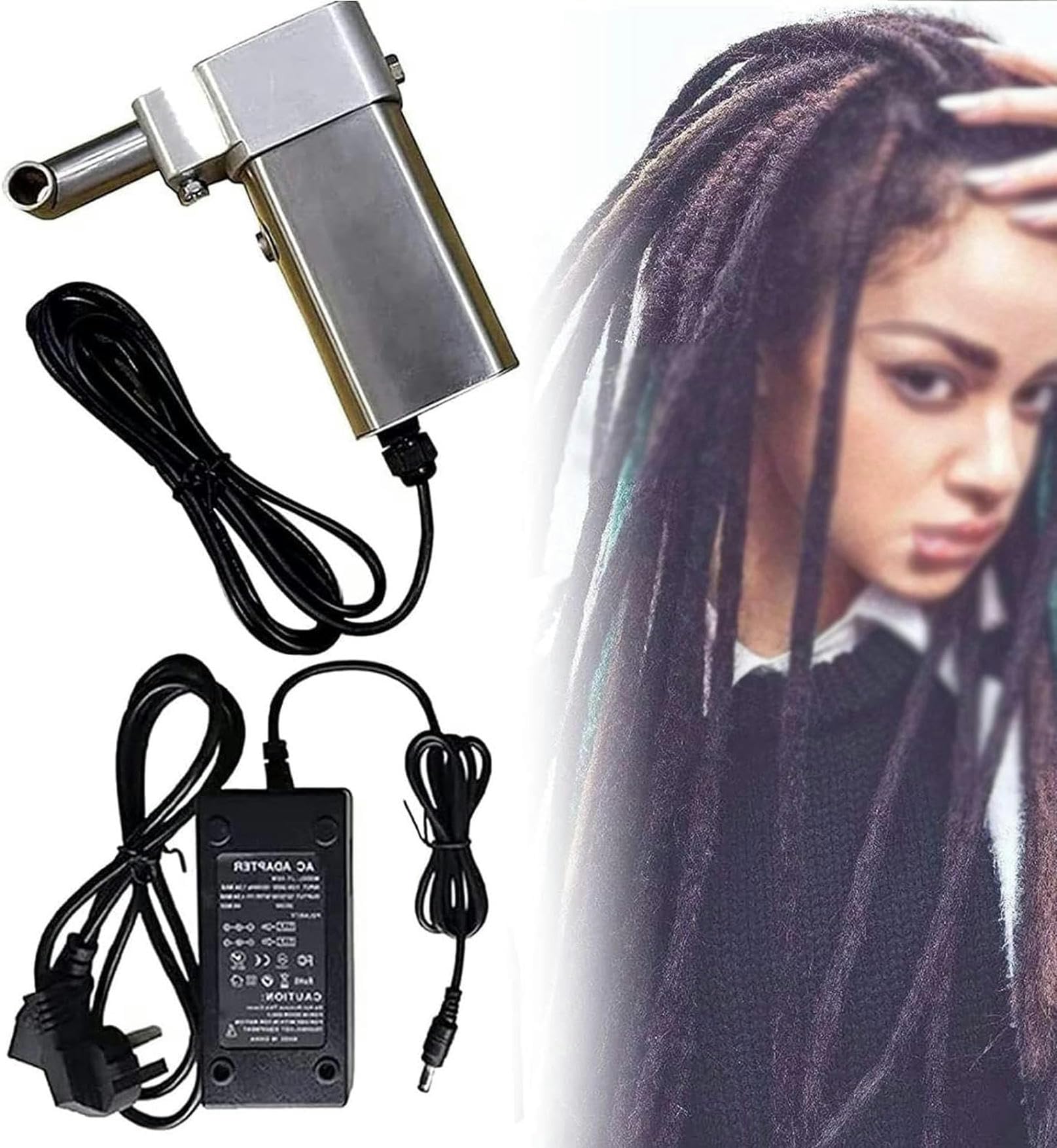 Machine à dreadlocks instantanée automatique de 6 à 16 mm avec 20 aiguilles de rechange