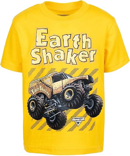 Miniatura 3 de Monster Jam El Toro Loco Zombie Maximum Destruction - Paquete de 4 camisetas gráficas para niños pequeños a grandes, Carbón, azul marino