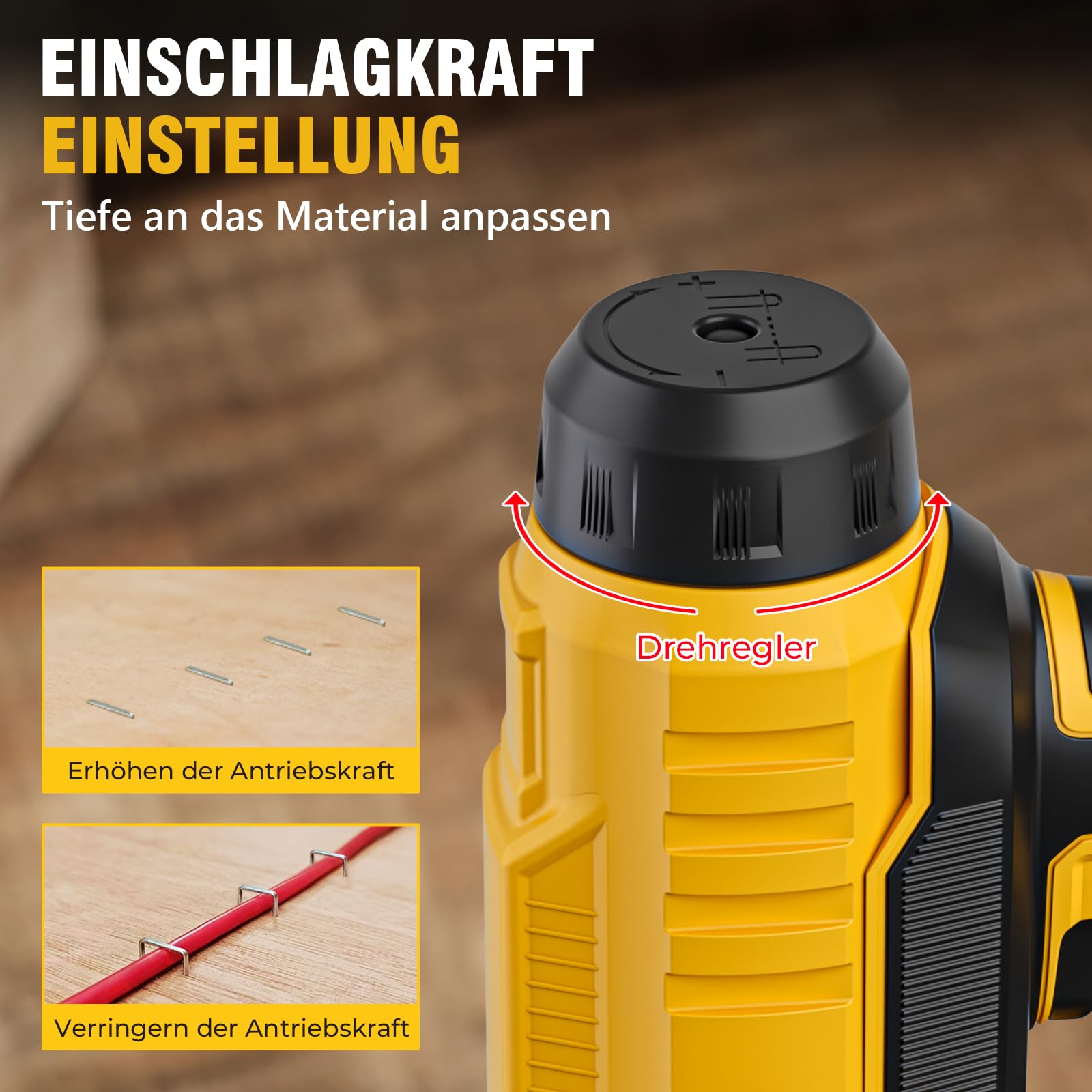 Alloyman 20V MAX Akku Nagler Nagelpistole und Tacker, 18 Gauge 2 in 1 Elektrotacker, mit 2,0Ah Akku und Ladegerät, 1000 Nägel und 500 Heftklammern enthalten, für Heimwerker und Holzarbeiten