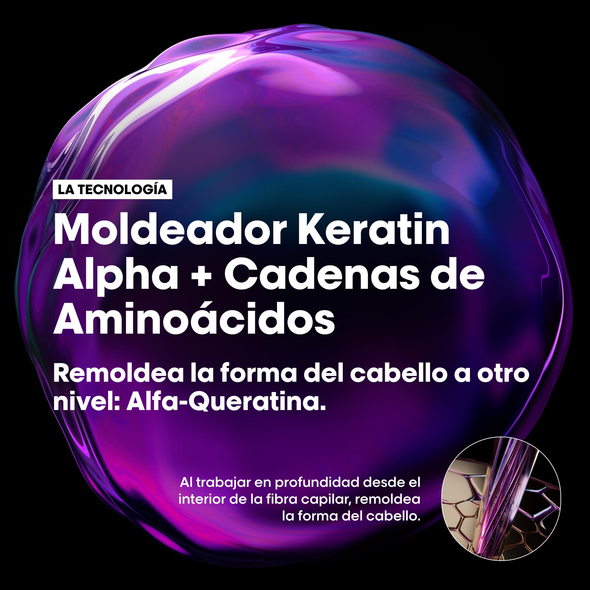 L’Oréal Professionnel, Mascarilla Keratin Alpha Sleek, Anti-Frizz, Control del Encresapamiento y Volumen. Hidrata y Nutre el Cabello, Apto para Todo Tipo de Cabello, 250 ml