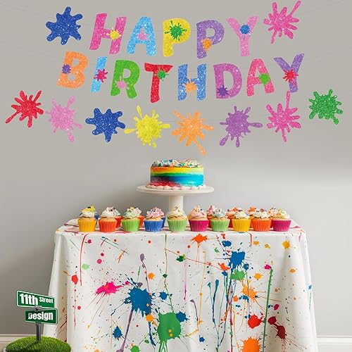 Vista 128 de Zwiebeco Decoración de fiesta de feliz cumpleaños, banderín, guirnalda de banderines, kit de abanico de papel para niños, Capitán América