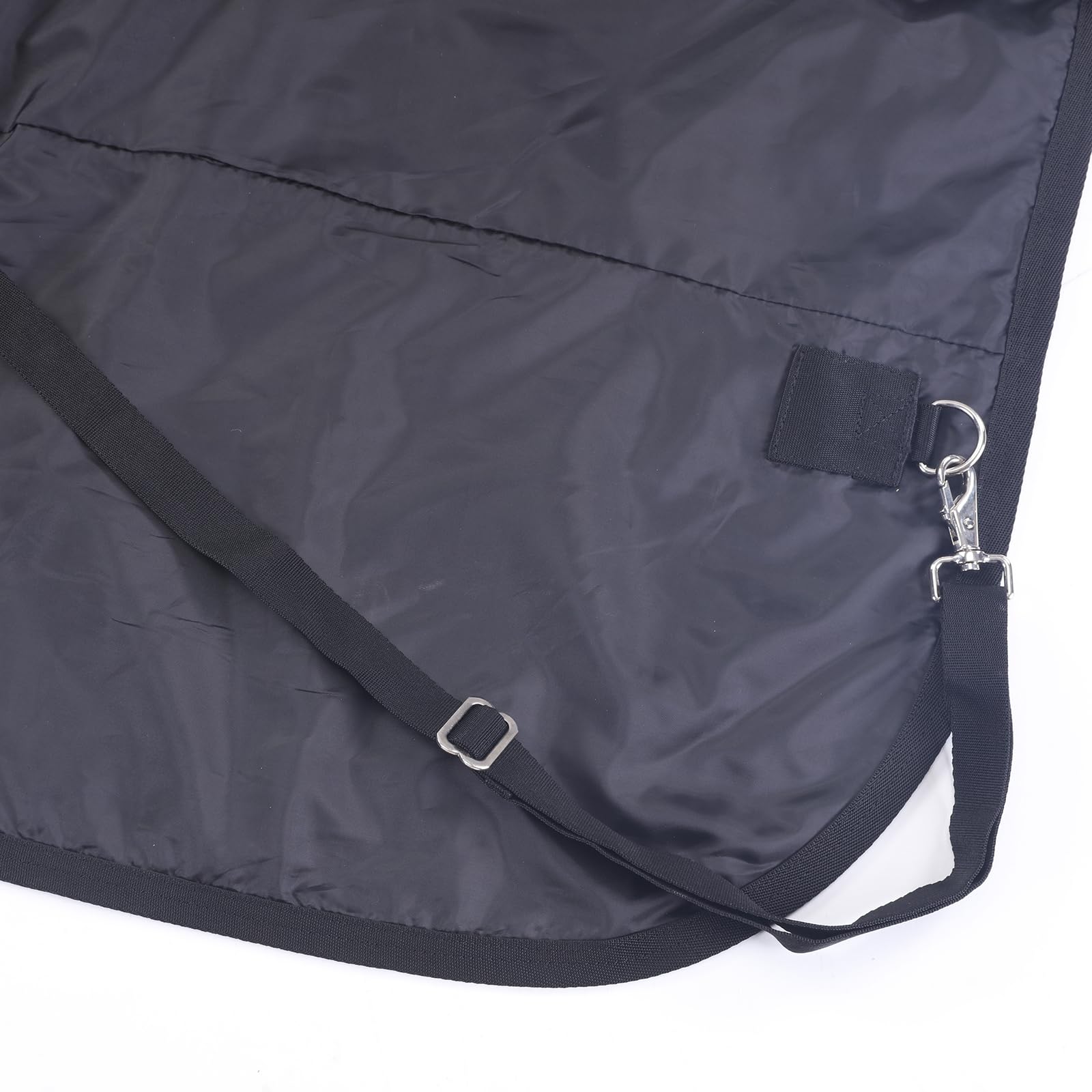 Coperta per cavallo in ripstop 1200D, leggera, senza imbottitura, impermeabile e traspirante, con collo standard, telo antipioggia per esterni, blu e nero, 180 cm