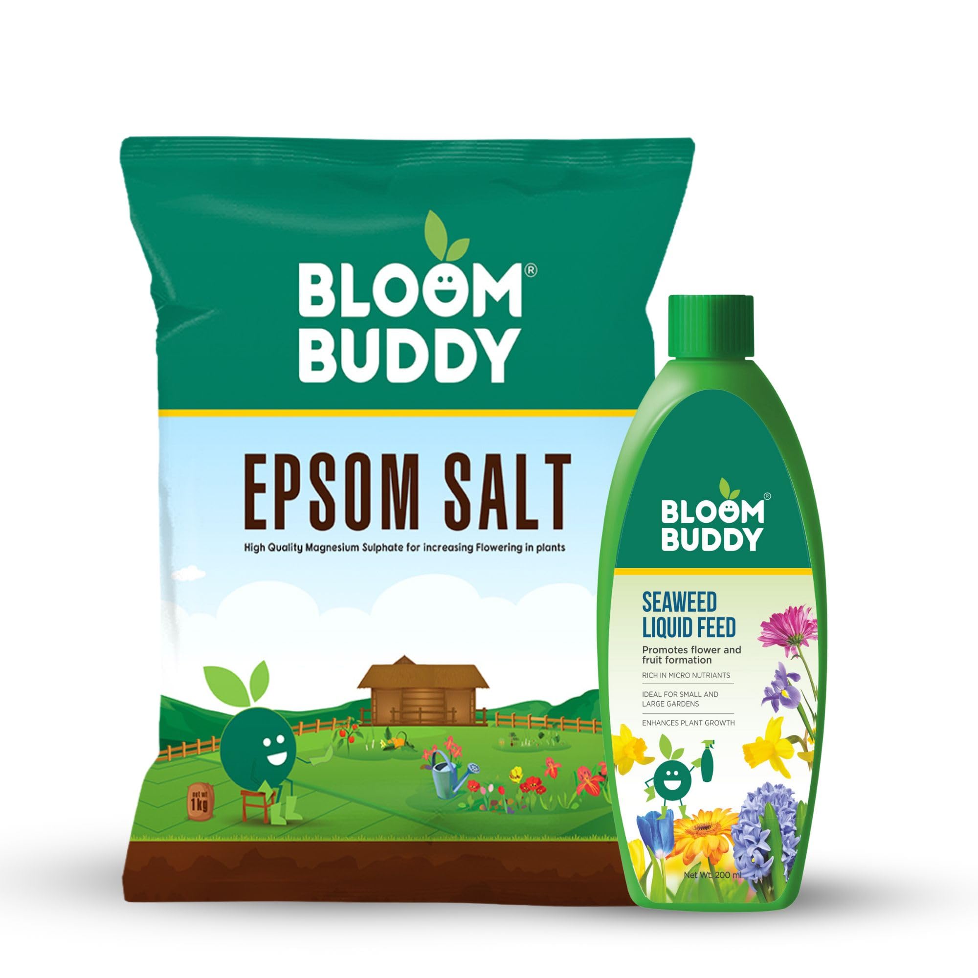Bloombuddy Seaweed Liquid Feed 200ml and Epsom Salt 1kg Combo - Natural Plant Growth Booster and Flowering Enhancer (B0DBW8QL9B) Amazon Price History, Amazon Price Tracker