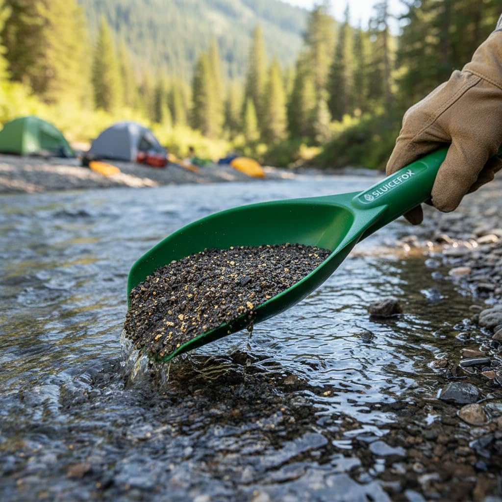 10-Piece Gold Panning Kit for Serious Prospectors: Includes 31" Sluice Box, Pans, Scoop, Sniffer Bottle, and Gold Vials—Perfect for Gold Rush Adventures