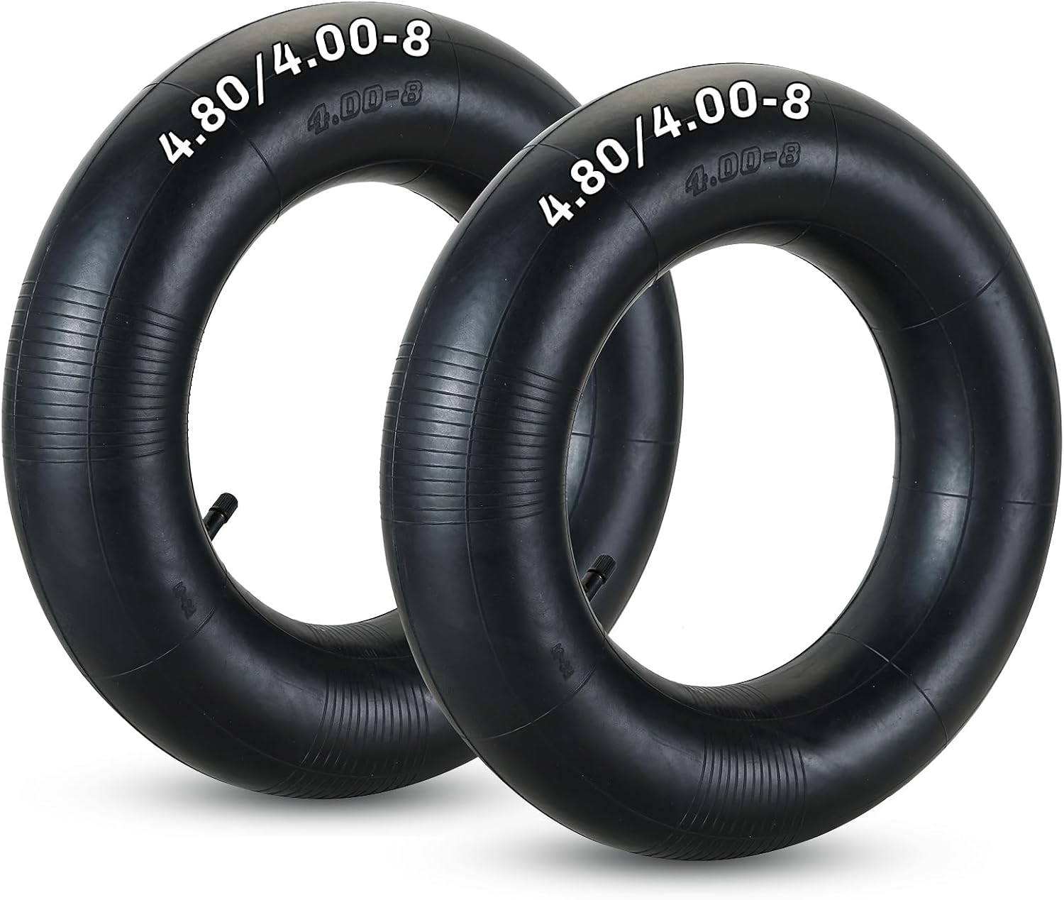 2 Pack 4.80/4.00-8 Inner Tube | Durable Replacement Tire Tubes with TR-13 Straight Valve Stem for Go Karts, ATVs (4.80/4.00-8, TR13)