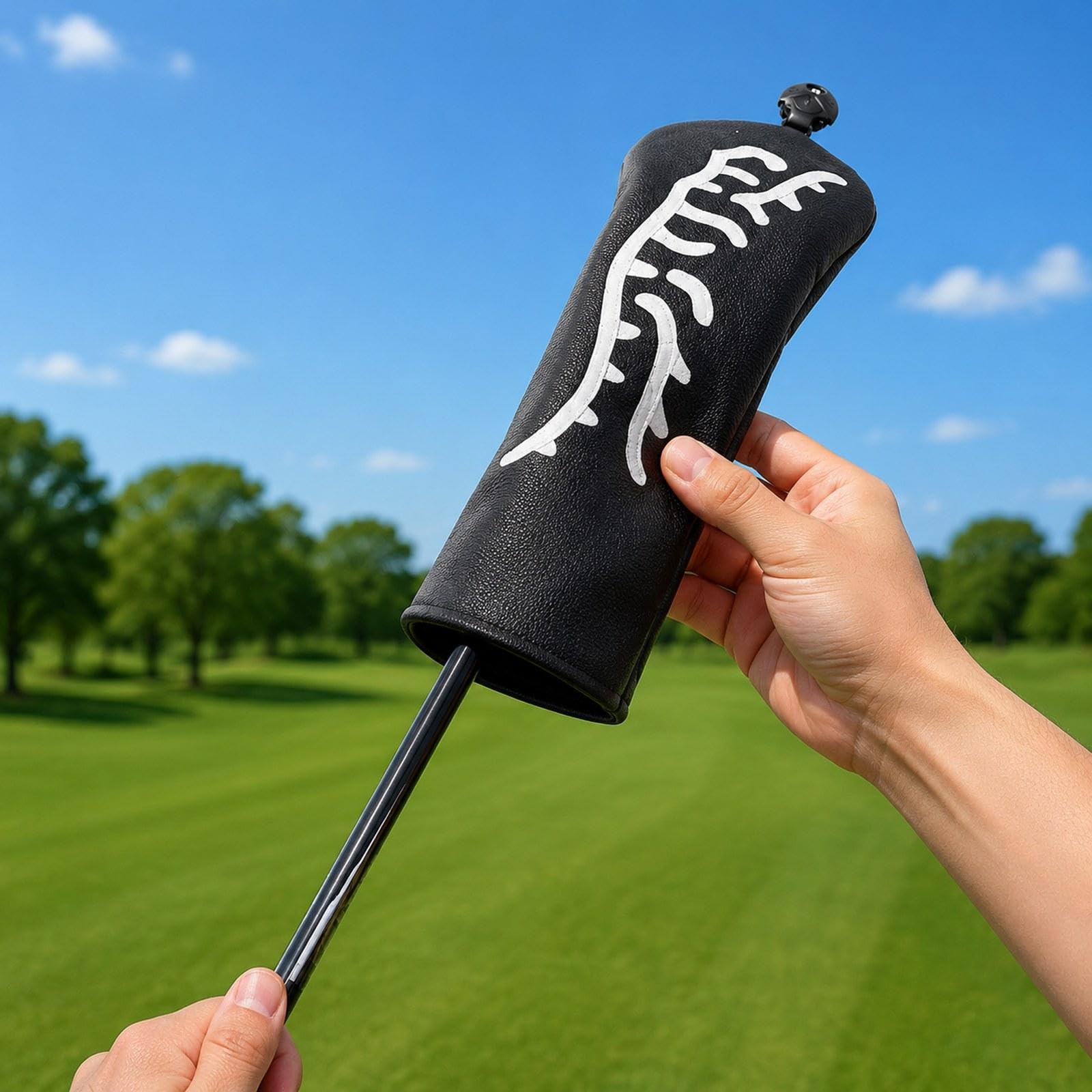 4 Stück Golf Club Head Cover Schlägerkopfhaube für Driver Holz UT Abriebfestes PU mit Schutzfunktion Und Stil für Golfclubs Geschenk Reisen