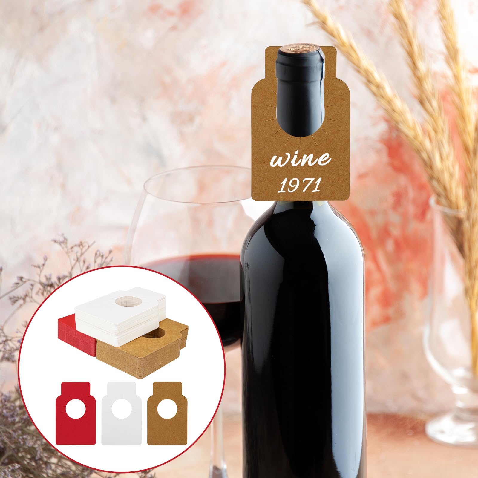 150 Étiquettes De Cave à Vin Réutilisables - Étiquettes Goulot De Bouteille - Pour Millésime Et Type De Vin