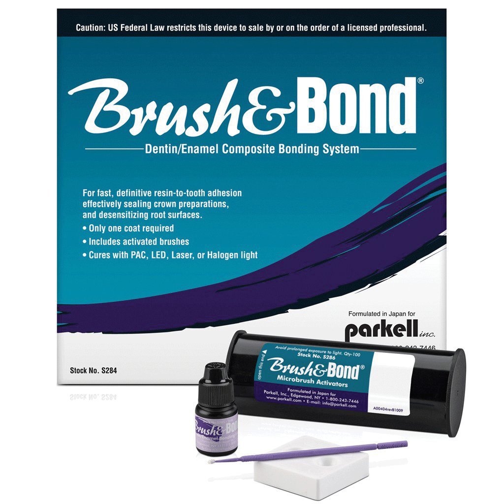 S284 Brush and Bond Kit Includes 3 mL Dentin/Enamel Bonding Liquid, Mixing Well and 100 Standard Activator Brushes