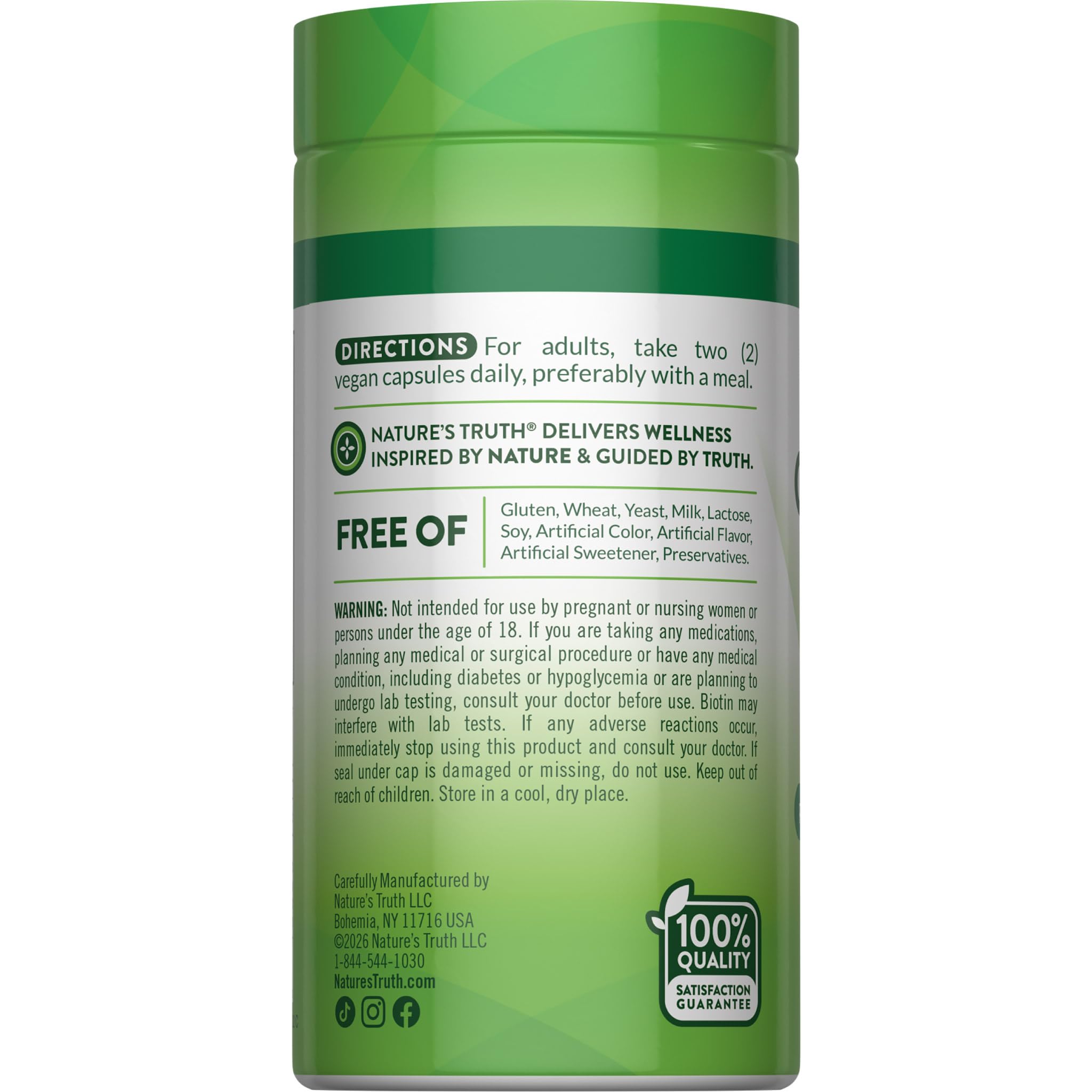 Nature's Truth Ceylon Cinnamon Capsules | Plus Chromium and Biotin — Amazon image 7