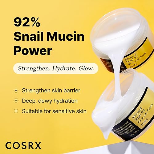Miniatura 2 de COSRX Snail Mucin 92% Face Moisturizer, 3.52 Oz, Lightweight Moisturing Cream for Soft, Glowy Skin, Korean Skin Care, Korean Moisturizer Face Cream