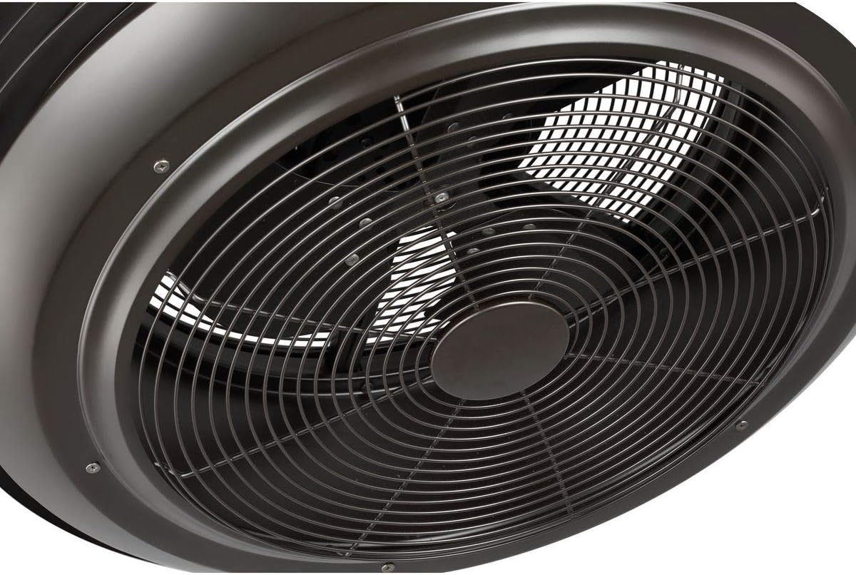 Detail of the integrated LED light bands on the Sanford ceiling fan